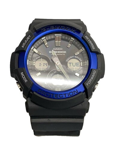 【中古】CASIO◆ソーラー腕時計・G-SHOCK/デジアナ/ラバー/SLV/BLK【服飾雑貨他】 【中古】CASIO◆ソーラー腕時計・G-SHOCK/デジアナ/ラバー/SLV/BLK【服飾雑貨他】