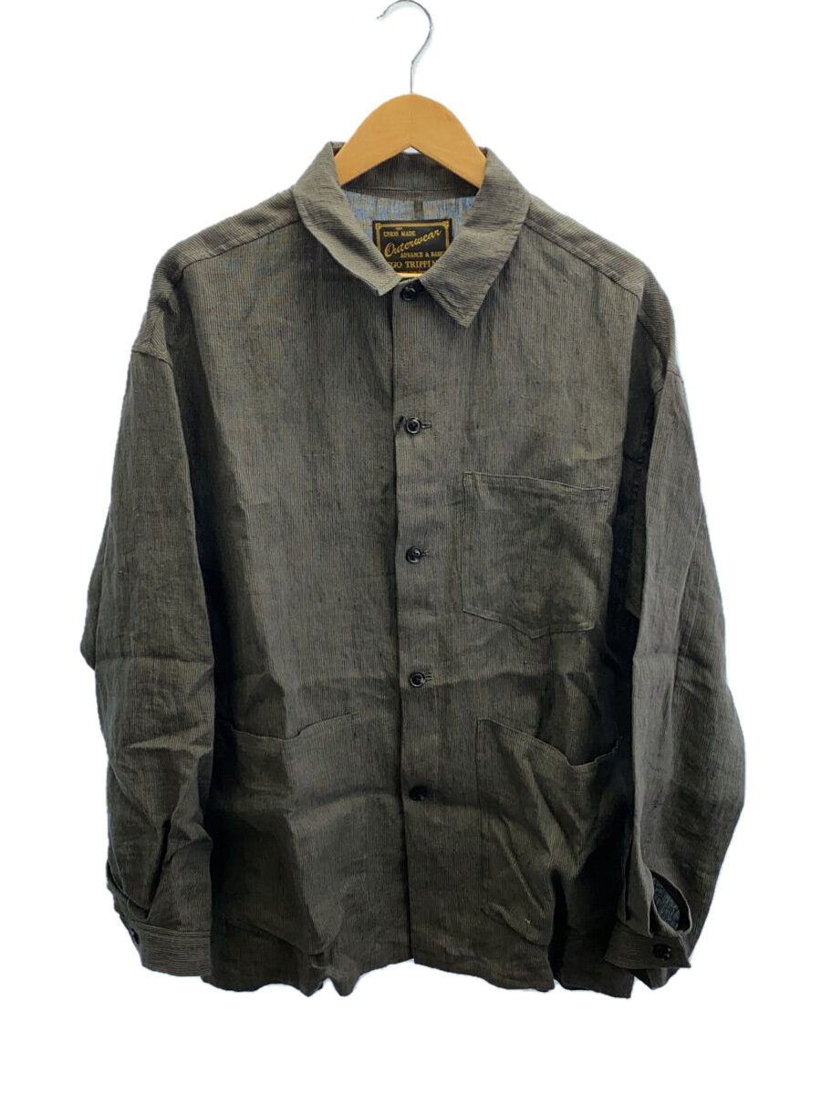 【中古】EGO TRIPPING◆23SS/FRENCH WORK LINENJACKET/48/リネン/GRY/616012【メンズウェア】