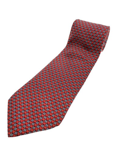 【中古】HERMES◆ネクタイ/シルク/RED/総柄/メンズ【服飾雑貨他】 【中古】HERMES◆ネクタイ/シルク/RED/総柄/メンズ【服飾雑貨他】