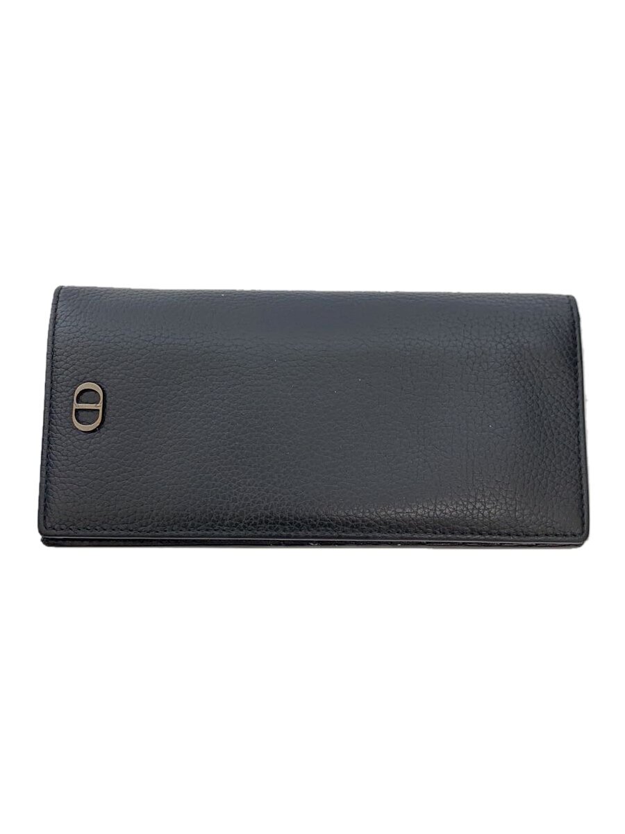 【中古】Christian Dior◆長財布/カーフ/レザー/ブラック【服飾雑貨他】