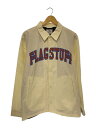 【中古】F-LAGSTUF-F◆長袖シャツ/M/コットン/WHT/無地【メンズウェア】(4)