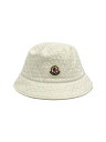 【中古】MONCLER◆バケットハット/L/ポリエステル/WHT/レディース/I20933B00027【服飾雑貨他】