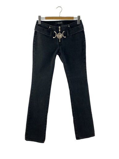 【中古】VERSACE◆Logo Buckle Jeans/メデューサヘッド/ブーツカットフレアデニムパンツ/W26【メンズウェア】 【中古】VERSACE◆Logo Buckle Jeans/メデューサヘッド/ブーツカットフレアデニムパンツ/W26【メンズウェア】