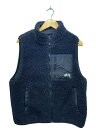【中古】STUSSY◆Sherpa Reversible Vest/フリースベスト/ボアベスト/M/ポリエステル/BLK/118528【メンズウェア】