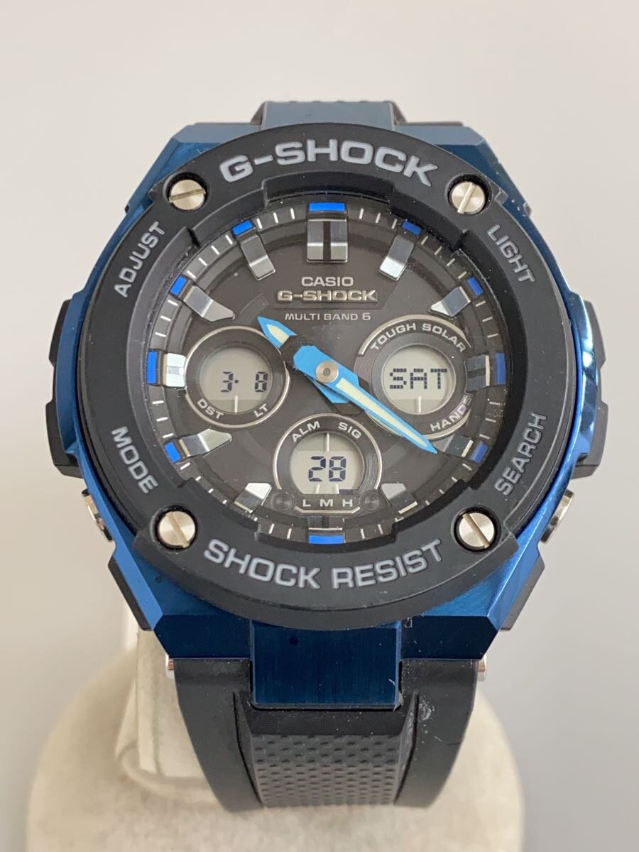 【中古】CASIO◆ソーラー腕時計・G-SHOCK/デジアナ/BLK/BLK【服飾雑貨他】