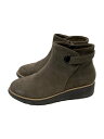 【中古】Clarks◆ショートブーツ/22.5cm/BRW/スウェード【シューズ】(4)