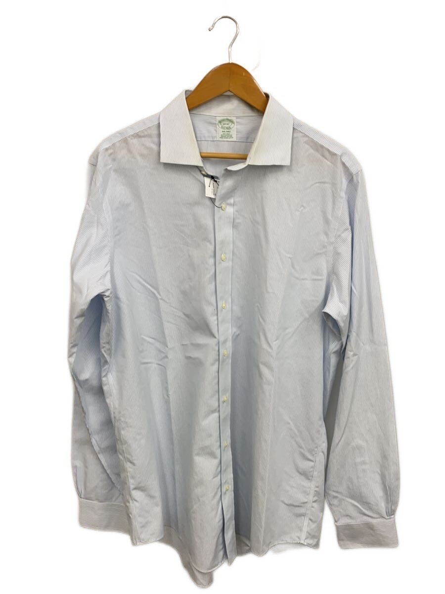【中古】BROOKS BROTHERS◆長袖シャツ/17/コットン/BLU/ストライプ//【メンズウェア】