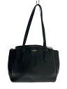 【中古】kate spade new york◆トートバッグ/レザー/BLK/無地【バッグ】