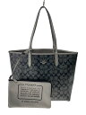 【中古】COACH◆トートバッグ/レザー/SLV/総柄/F25849【バッグ】