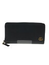 【中古】GUCCI◆GGマーモント/428736/DJ20T/1000/長財布/レザー/ブラック/無地/メンズ【服飾雑貨他】