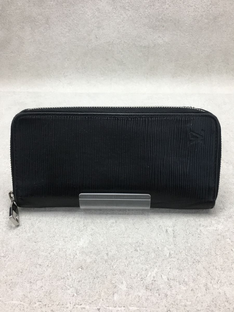 【中古】LOUIS VUITTON◆ジッピー・ウォレット・ヴェルティカル_エピ_BLK/レザー/BLK/メンズ【服飾雑貨他】