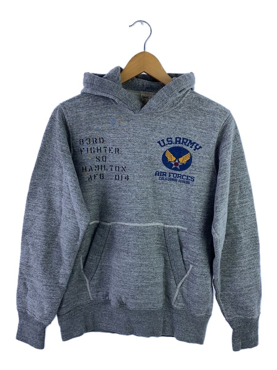 【中古】Buzz Rickson’s◆パーカー/M/コットン/GRY/プリント【メンズウェア】