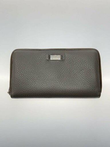 【中古】GUCCI◆ラウンドジップロングウォレット/長財布/レザー/GRY/無地/レディース【服飾雑貨他】 【中古】GUCCI◆ラウンドジップロングウォレット/長財布/レザー/GRY/無地/レディース【服飾雑貨他】