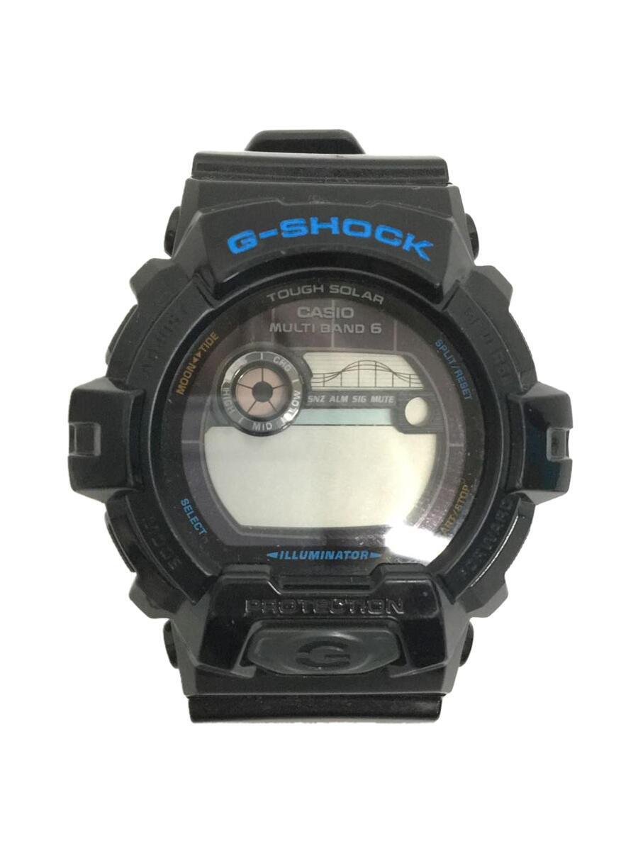 【中古】CASIO◆ソーラー腕時計・G-SHOCK/デジタル/ラバー/BLK/BLK【服飾雑貨他】