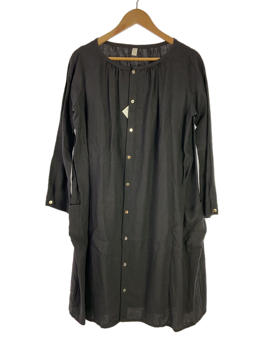 【中古】SARAXJIJI/シャツワンピース/S/リネン/BLK【レディースウェア】