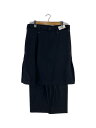 【中古】Ground Y◆ヴィンテージフラノ&天笠/スカート付き/ボトム/3/ウール/BLK/GV-P07-805【メンズウェア】