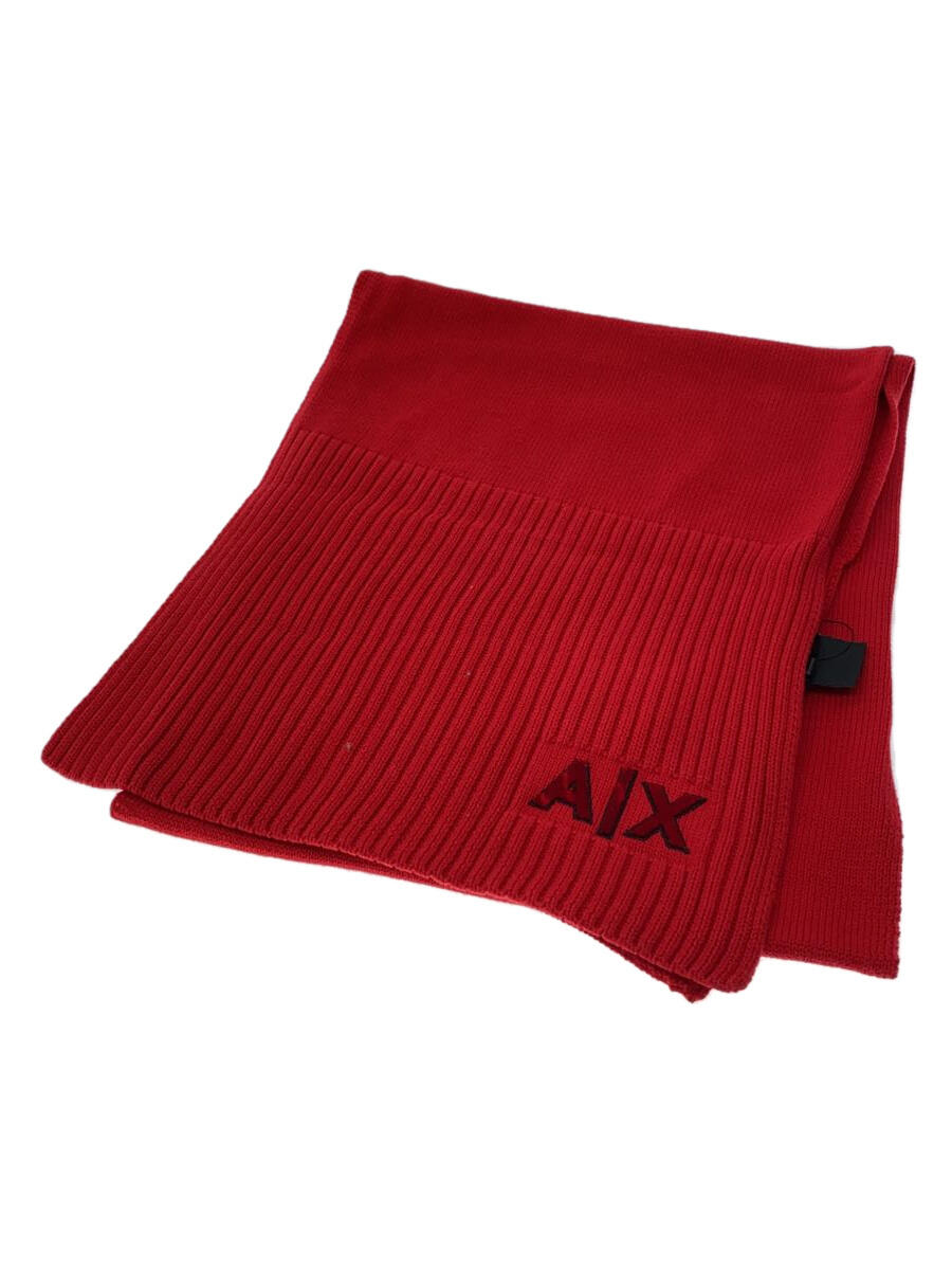 【中古】ARMANI EXCHANGE◆マフラー/コットン/RED/無地/レディース/6A017 944004【服飾雑貨他】 1