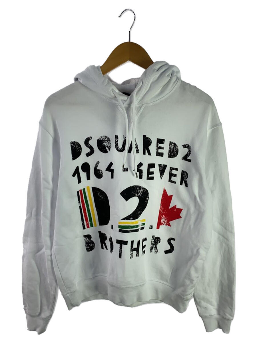 【中古】DSQUARED2◆パーカー/M/コットン/WHT/S71GU0574//【メンズウェア】