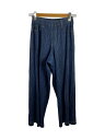 【中古】PLEATS PLEASE ISSEY MIYAKE◆ボトム/--/ポリエステル/IDG/無地/PP75-JF022/プリーツパンツ/スラックス【レディ...