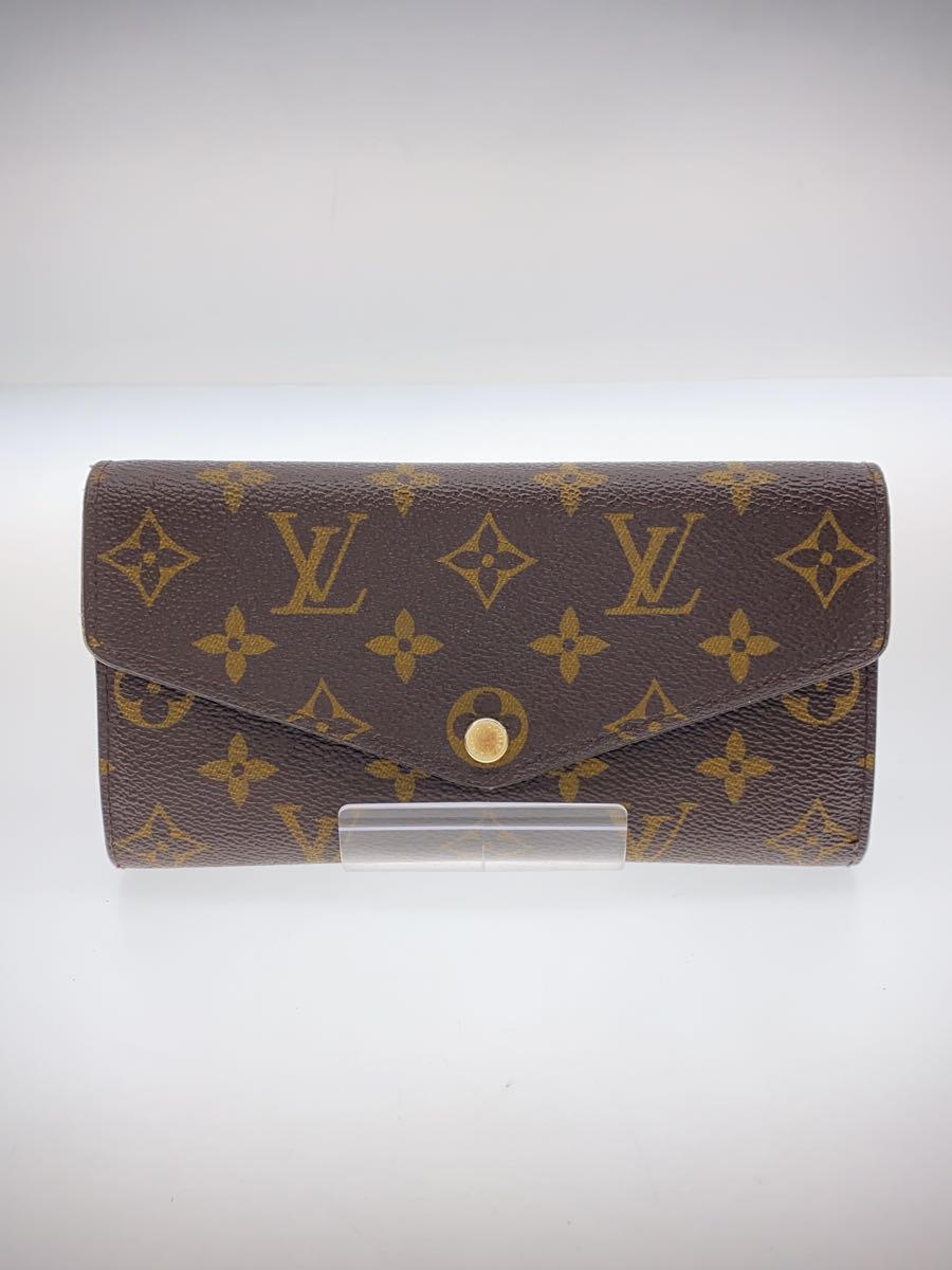 【中古】LOUIS VUITTON◆2)ポルト・フォイユ・サラ_モノグラム・キャンバス_BRW_ブラウン/PVC/BRW/メンズ【服飾雑貨他】