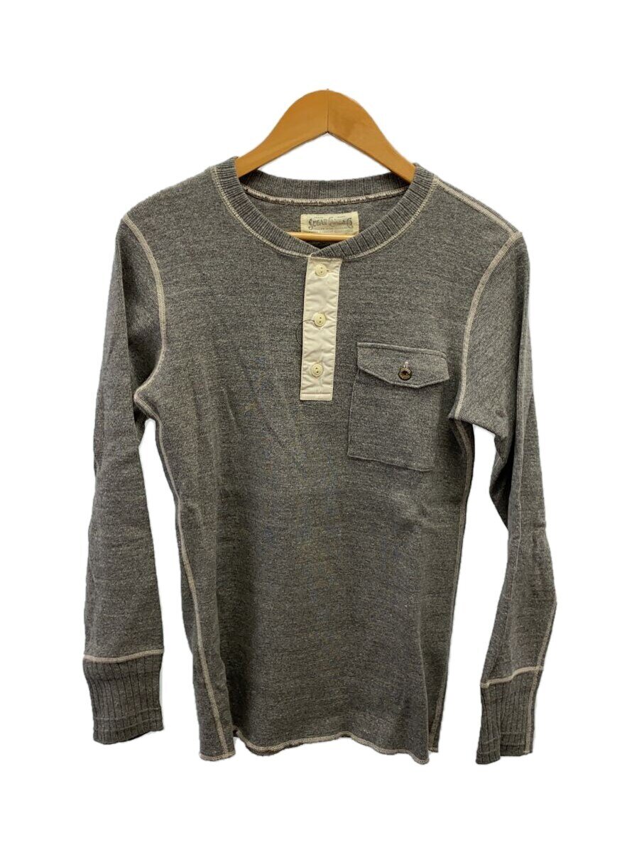 【中古】SUGAR CANE◆ヘンリーネックカットソー/15/コットン/GRY/無地/SC67160【メンズウェア】