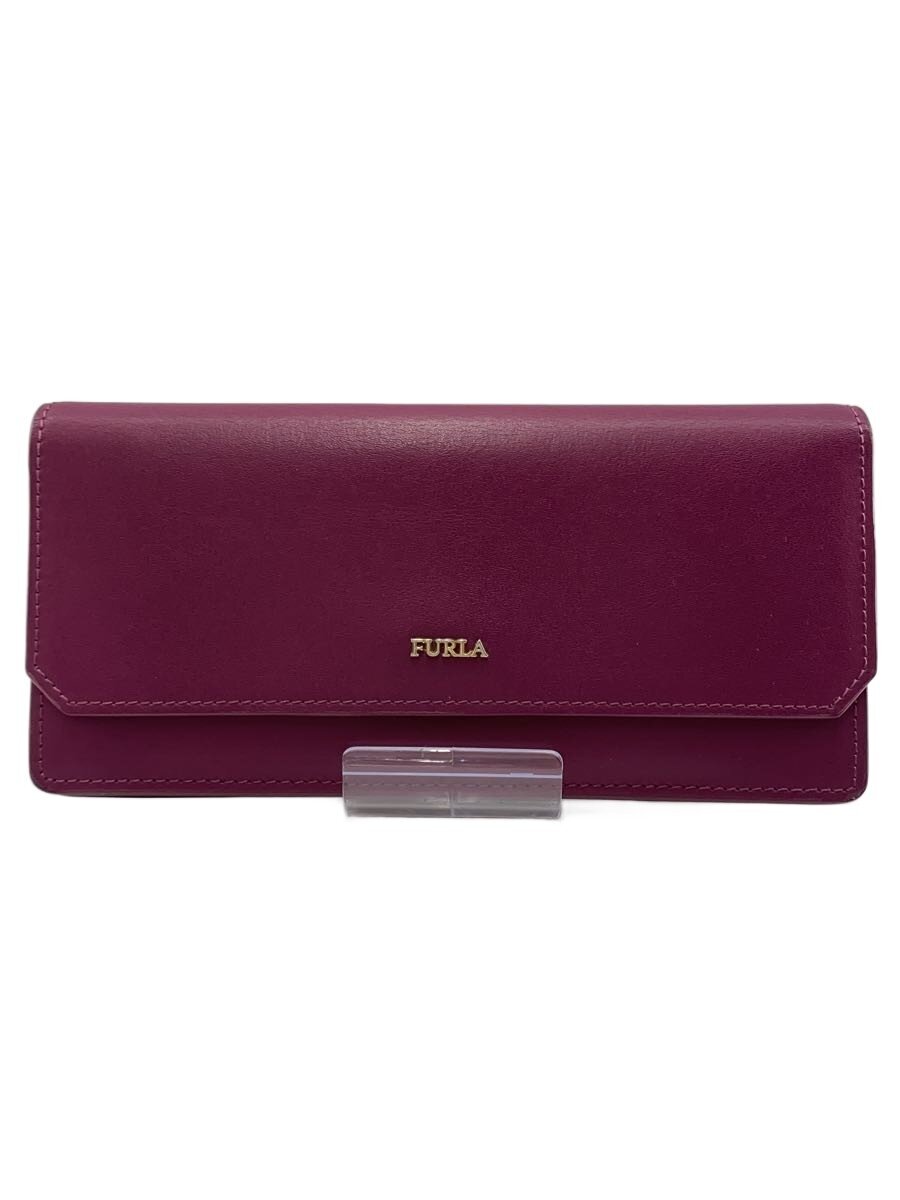 【中古】FURLA◆長財布/レザー/PUP/無�