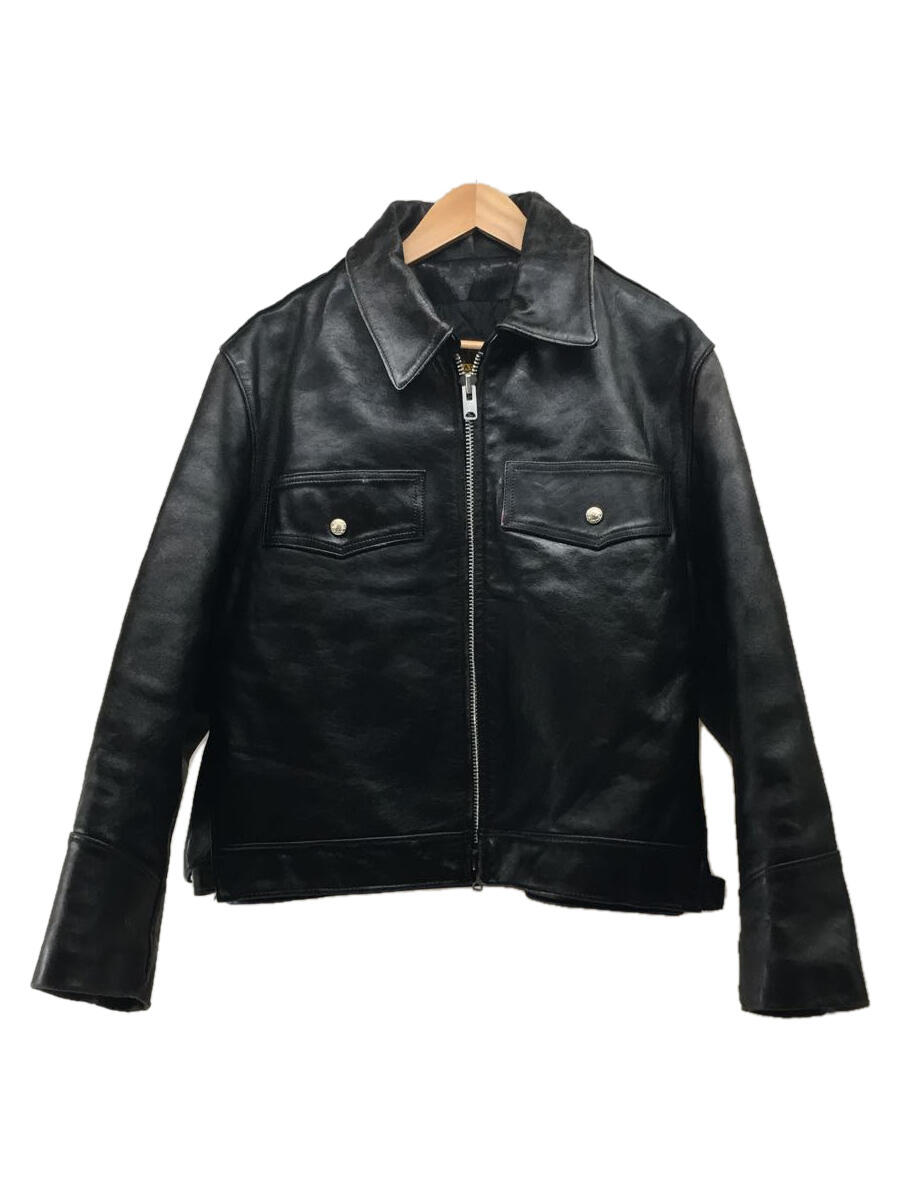 【中古】80s/Protech LEATHER APPAREL社/レザージャケット ブルゾン/40/レザー/BLK【メンズウェア】