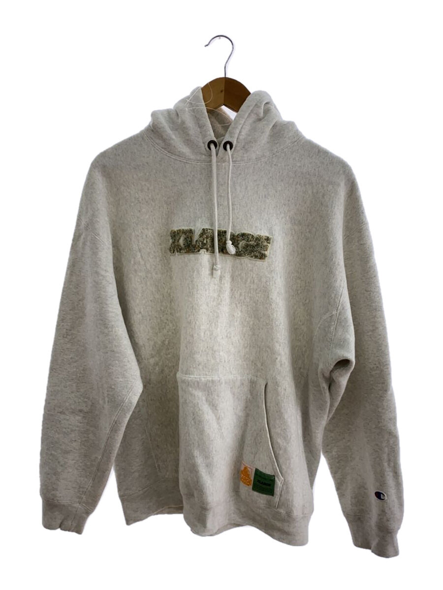 【中古】Champion◆パーカー/L/コットン/WHT/C8-A121【メンズウェア】