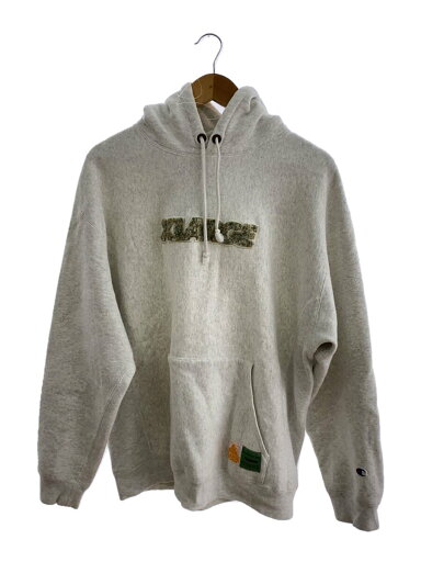 【中古】Champion◆パーカー/L/コットン/WHT/C8-A121【メンズウェア】