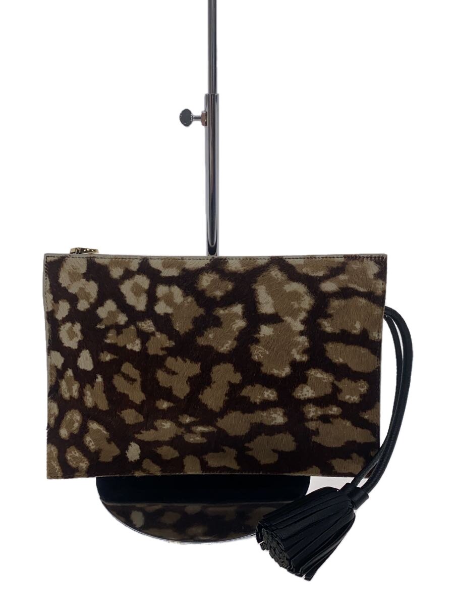 LOEWE - 【中古】LOEWE◆LOEWE ロエベ レオパード/スクエア/クラッチバッグ/ハラコ//【バッグ】