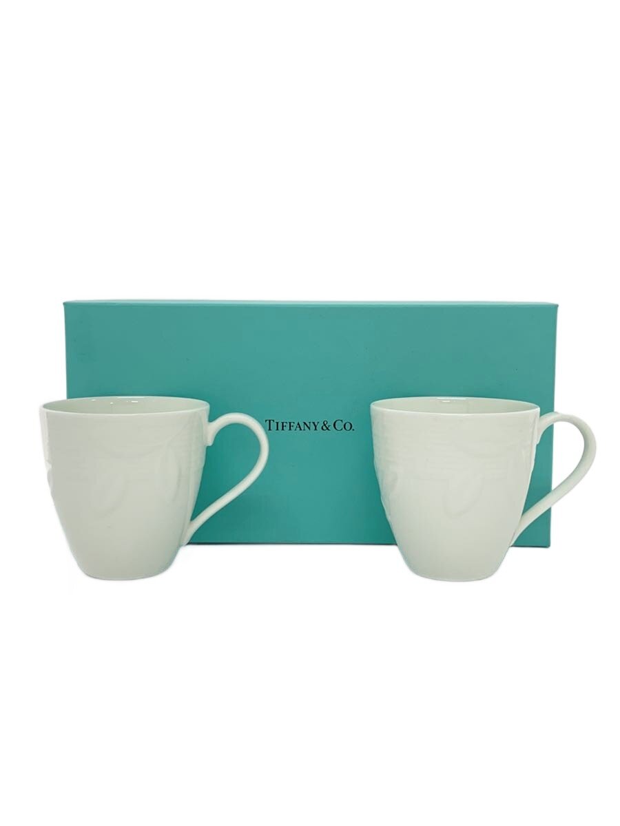 【中古】TIFFANY&Co.◆テラスシリーズ/ペアマグカップ/2点セット/ホワイト【キッチン用品】
