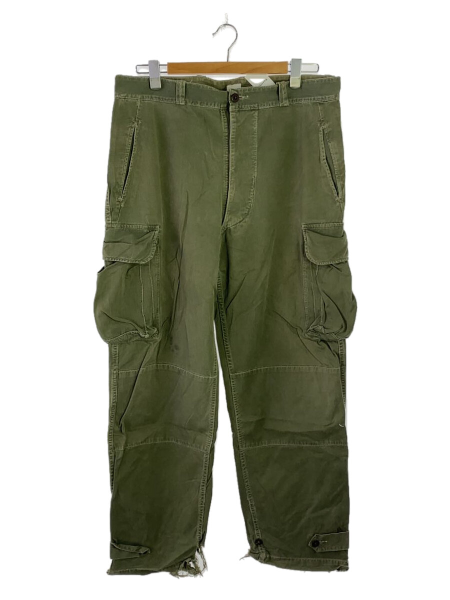 【中古】FRENCH MILITARY◆カーゴパンツ/--/コットン/KHK/ヘリンボーン/M-47【メンズウェア】