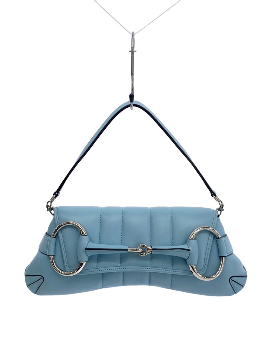 【中古】GUCCI◆ショルダーバッグ/PVC/BLU/764255【バッグ】