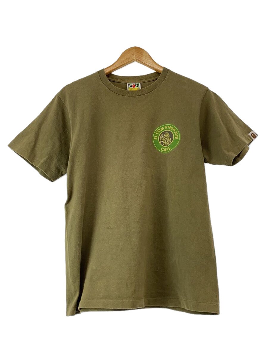 A BATHING APE◆EL COMANDANTE CAFE/Tシャツ/プリント/M/コットン/KHK