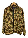 【中古】Needles Sportswear◆フリースジャケット/L/ポリエステル/GRN/カモフラ【メンズウェア】