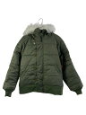 【中古】ALPHA INDUSTRIES◆22AW/MONKEY TIME/N-25B/フライトジャケット/L/ナイロン/KHK/TA1636-9003【メンズウェア】