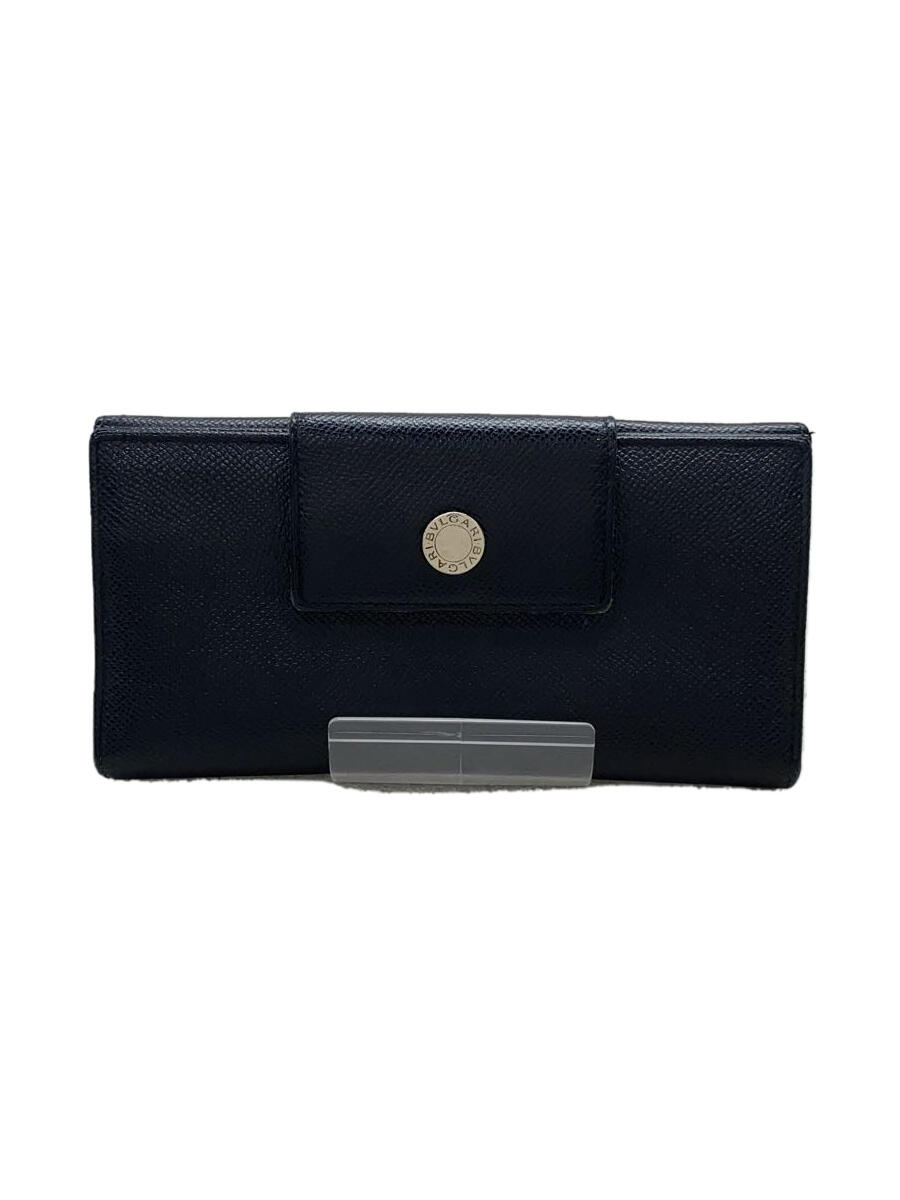 【中古】BVLGARI◆長財布/--/ブラック/無地/メンズ【服飾雑貨他】