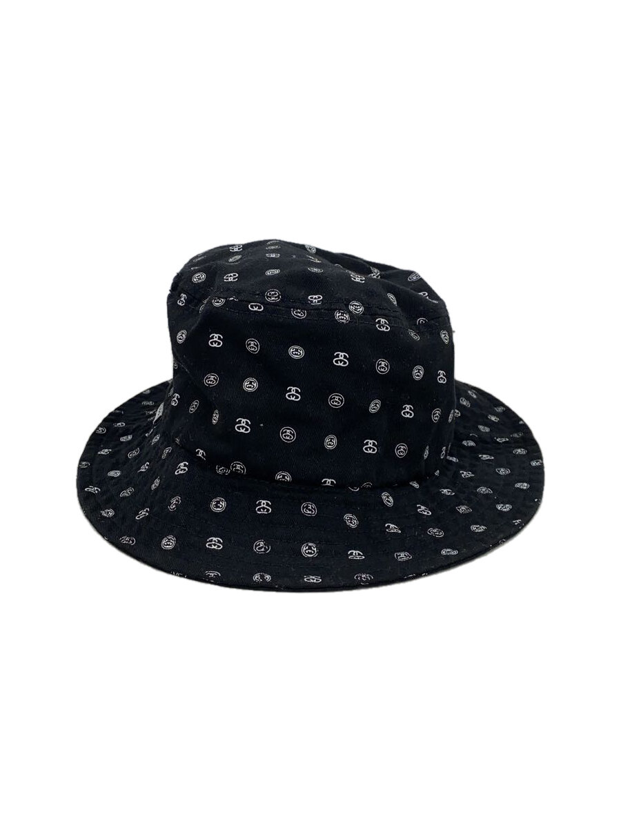 【中古】STUSSY◆ハット/--/コットン/BLK/メンズ//【服飾雑貨他】
