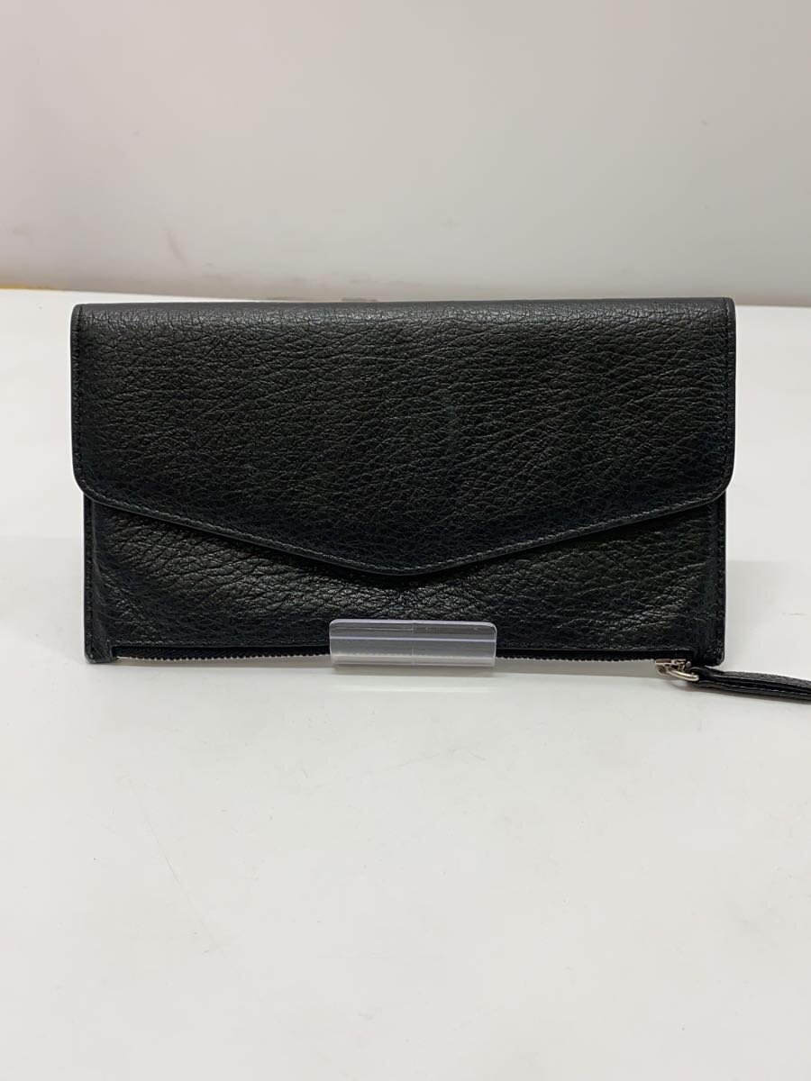 【中古】Maison Margiela◆2つ折り財布/レザー/ブラック/無地/メンズ/S56UI0142 P0399【服飾雑貨他】