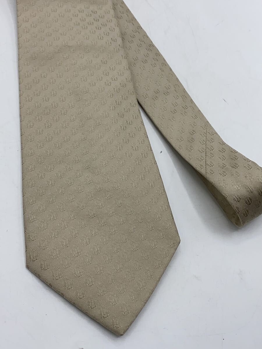 【中古】GUCCI◆ネクタイ/シルク/BEG/メンズ【服飾雑貨他】