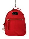 【中古】kate spade new york◆リュック/--/RED/無地/WKRU5318/若干使用感有【バッグ】