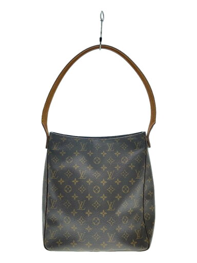 【中古】LOUIS VUITTON◆ルーピングGM_モノグラム・キャンバス_BRW/PVC/BRW/総柄【バッグ】 【中古】LOUIS VUITTON◆ルーピングGM_モノグラム・キャンバス_BRW/PVC/BRW/総柄【バッグ】