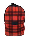 【中古】MARC BY MARC JACOBS◆リュック/ナイロン/RED/チェック【バッグ】