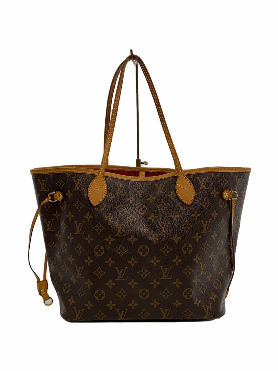 LOUIS VUITTON - 【中古】LOUIS VUITTON◆2)ネヴァーフルMM_モノグラム・キャンバス_BRW_スリーズ/PVC/BRW【バッグ】