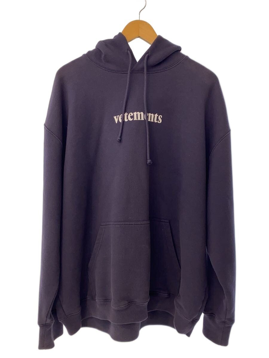 【中古】VETEMENTS◆パーカー/L/コットン/NVY/SS20TR311【メンズウェア】