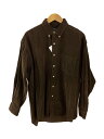 【中古】RALPH LAUREN◆BIG SHIRT/コーデュロイシャツ/長袖シャツ/ボタンダウン/L/コーデュロイ/BRW/無地【メンズウェア】(4)