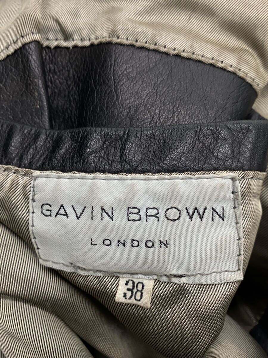 【中古】Gavin Brown/レザージャケット・ブルゾン/38/レザー/BLK【メンズウェア】