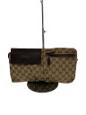 【中古】GUCCI◆ウエストバッグ_GGキャンバス/キャンバス/BRW/28566R【バッグ】