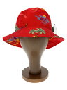 【中古】CARHARTT WIP(WORK IN PROGRESS)◆BEACH BUCKET HAT/バケットハット/S/M/ポリエステル/RED/総柄/メン...