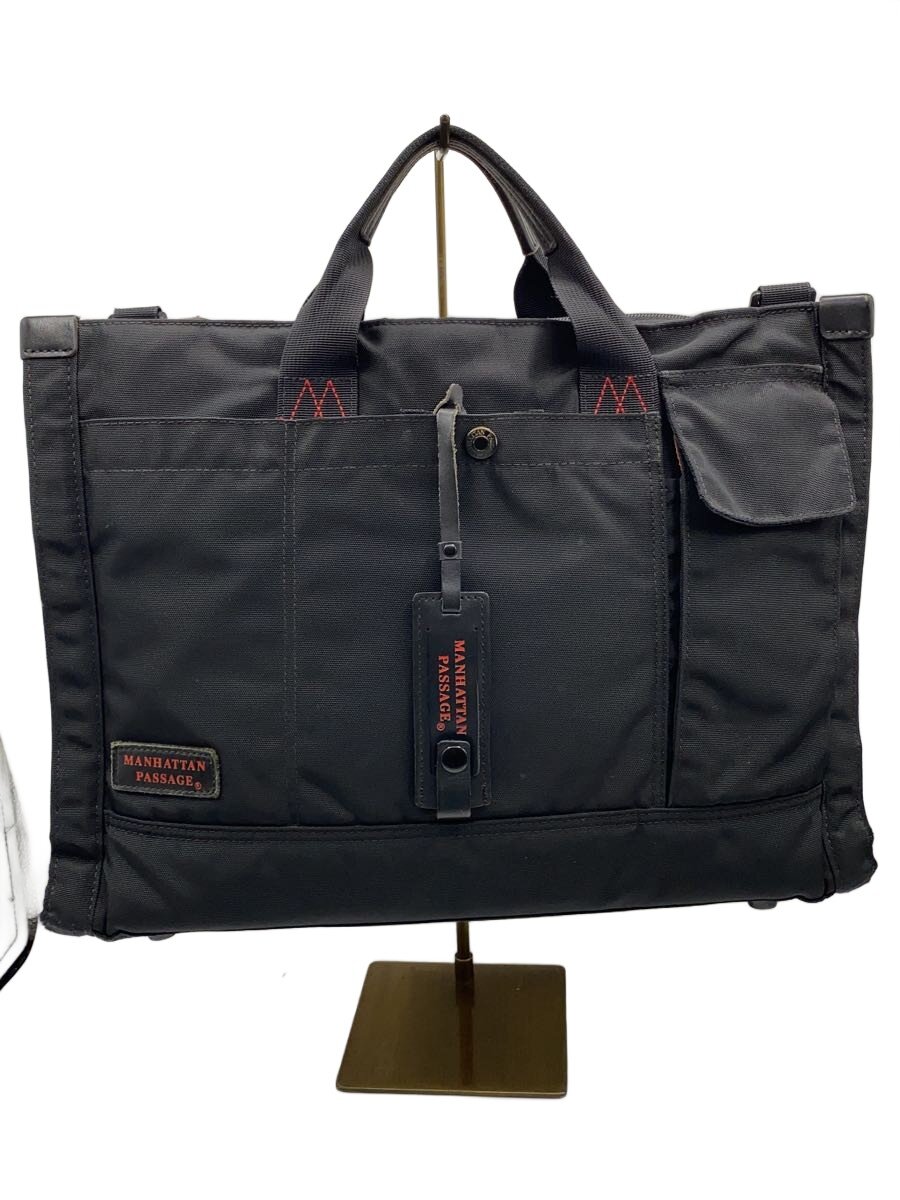 【中古】ManhattanPassage◆ブリーフケース/ナイロン/BLK/8060【バッグ】